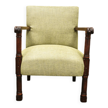 Fauteuil en bois de hêtre Art Déco, Tchécoslovaquie, vers 1935-1945