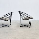 Ensemble de deux chaises longues des années 1950 par Jean Louis Bonnant