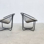 Set of two 1950's lounge chairs by Jean Louis Bonnant