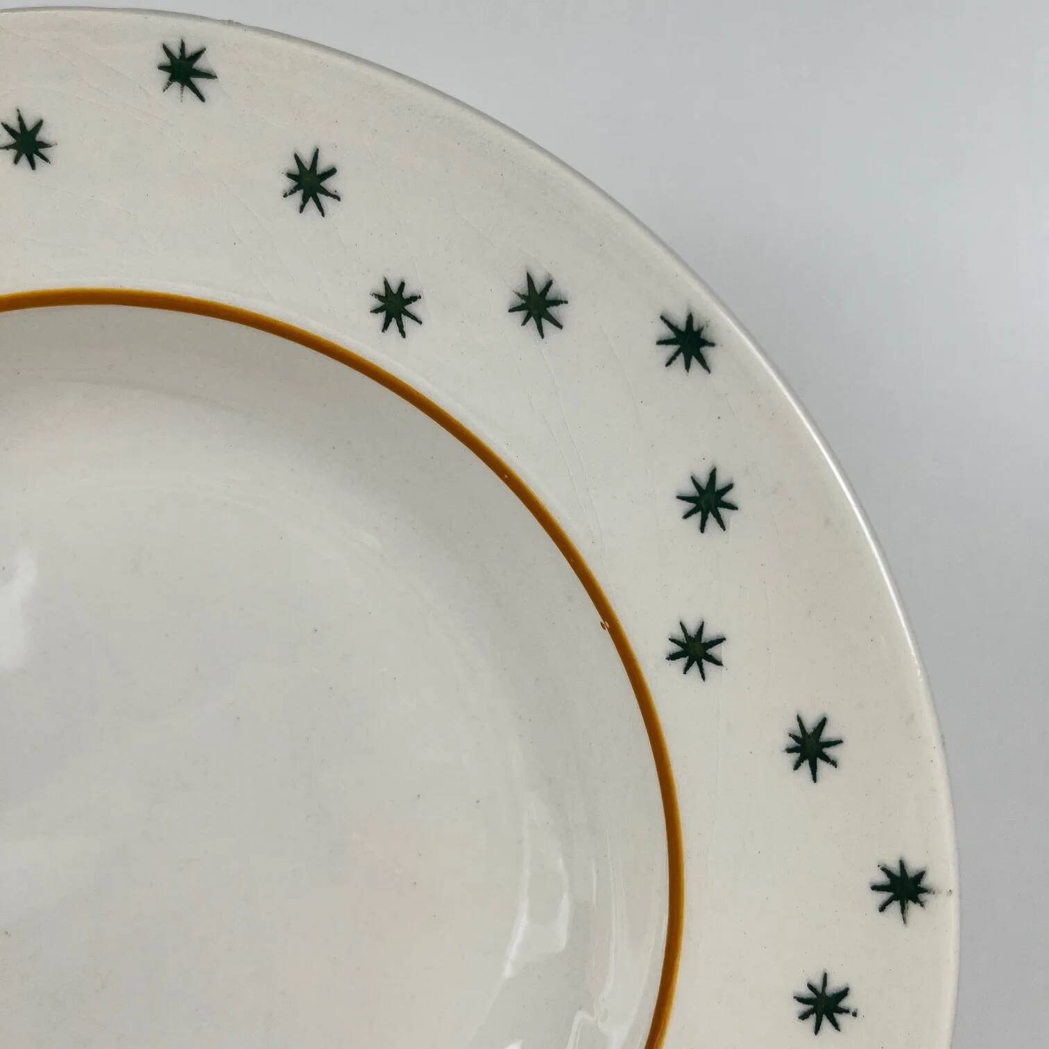 Set of 6 deep plates GIEN, Primefleur creation, "Constellation" model, 1950.