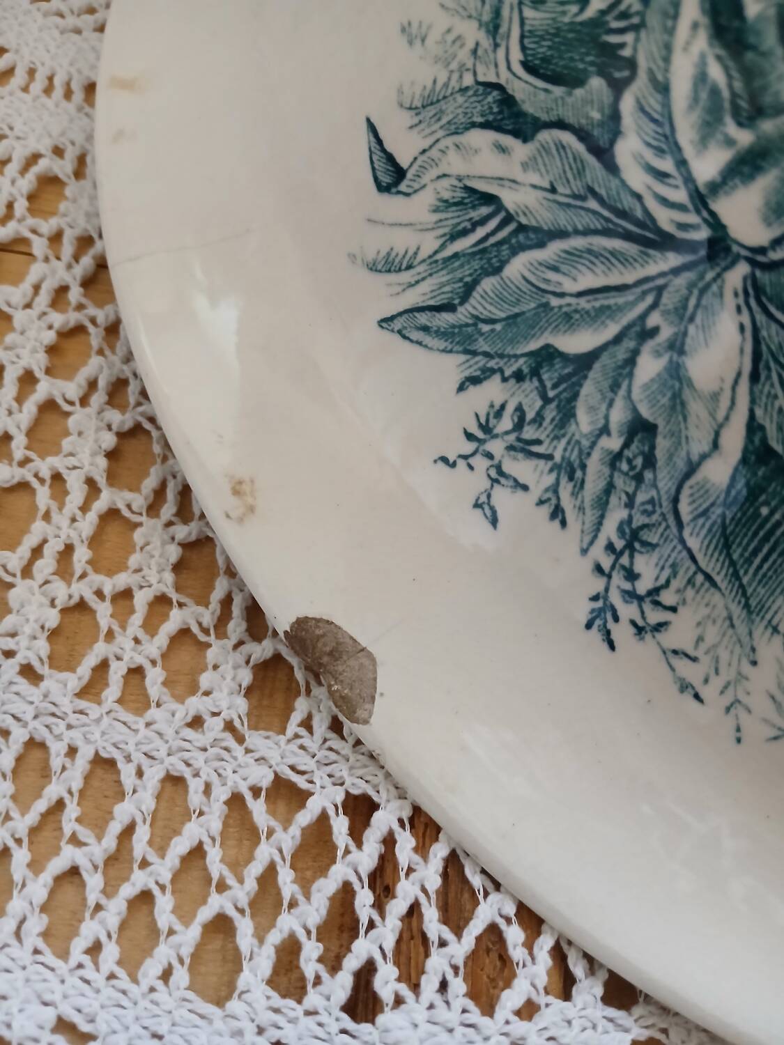 Old ironstone dish from Sarreguemines