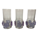 Trio de vases czech sklo union Crystal glass