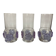 Trio de vases czech sklo union Crystal glass