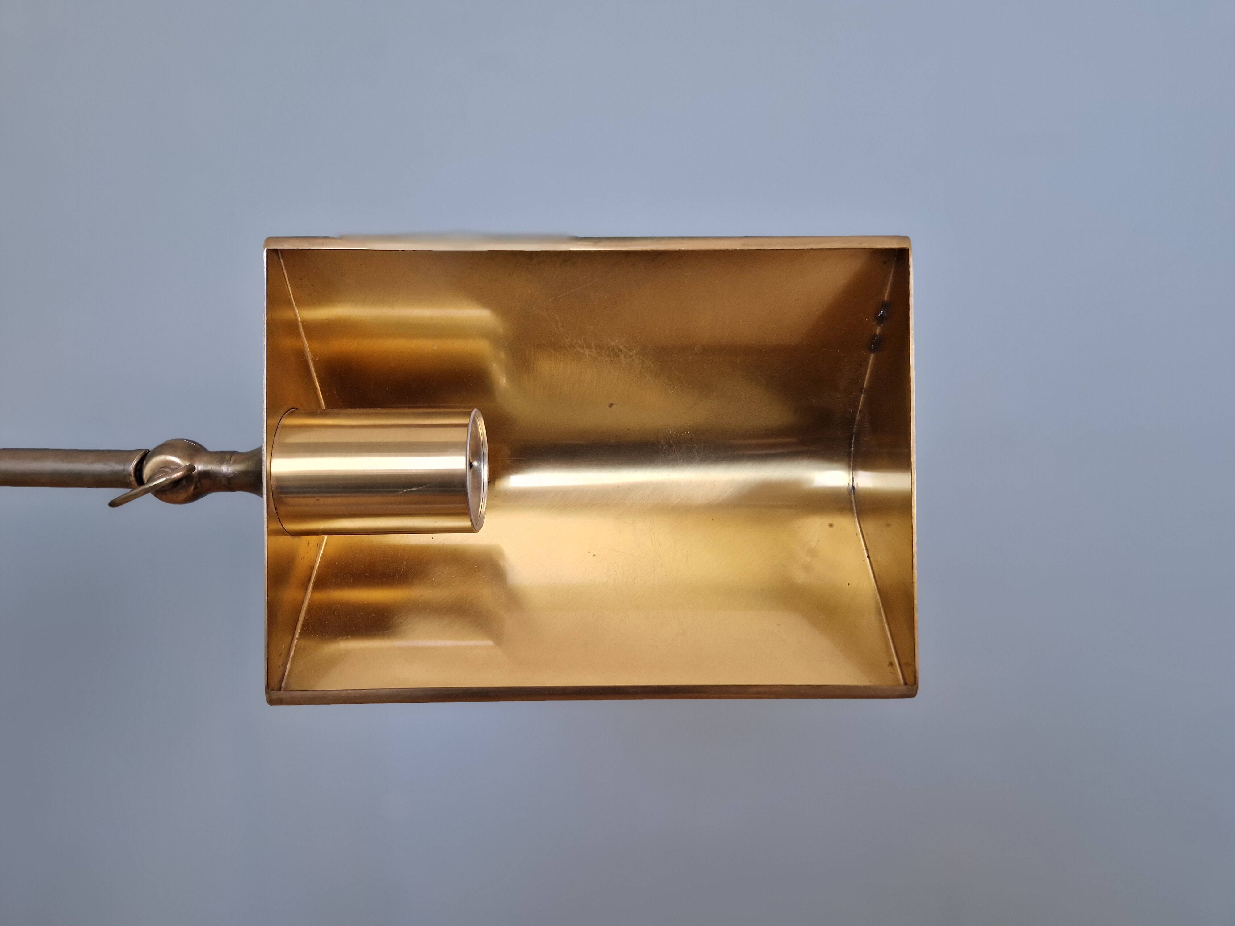 Brass floor lamp, Florian Schulz, Reiminterline, 1970
