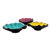 Set of three shell-shaped ceramic bowls from the 1950s/60s.