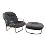 Model 915 Lounge Chair with stool by Carlo de Carli for Cinova, 1970s