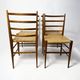 Set of 4 vintage Italian chairs in Superleggera style