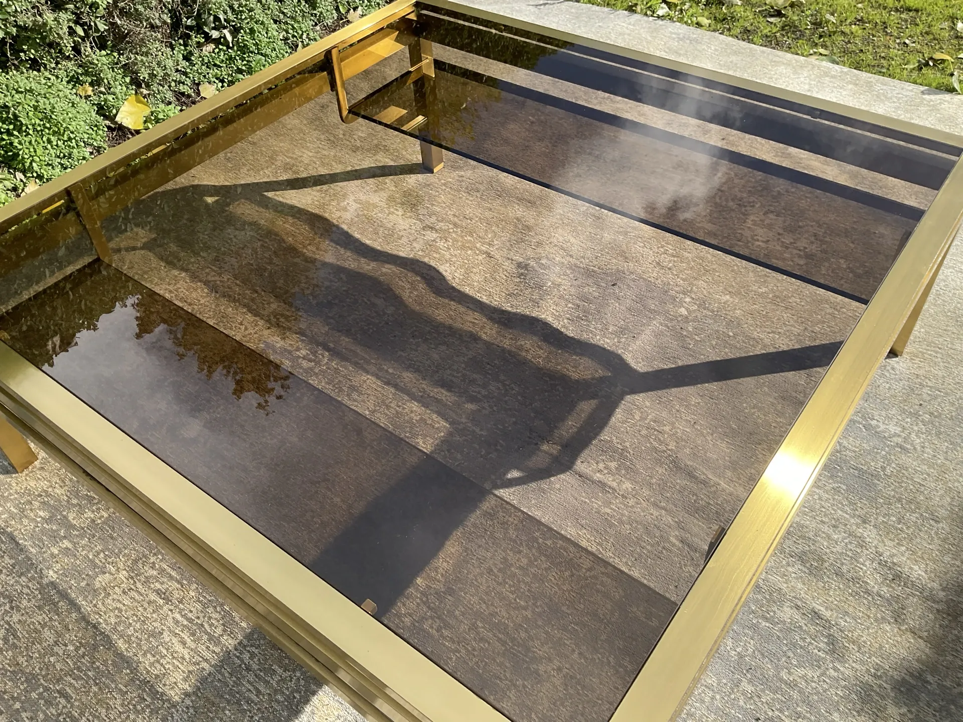 Large coffee table by Guy Lefèvre for Maison Jansen from the 1970s.