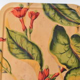 Plateau fibre de verre décor fleur