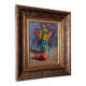 Still life painting vase with flowers by Lupicini - 1960s