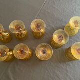 Amber bubble foot glasses