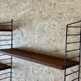 60s 70s teak string shelf module by Kajsa & Nils "Nisse" Strinning Sweden