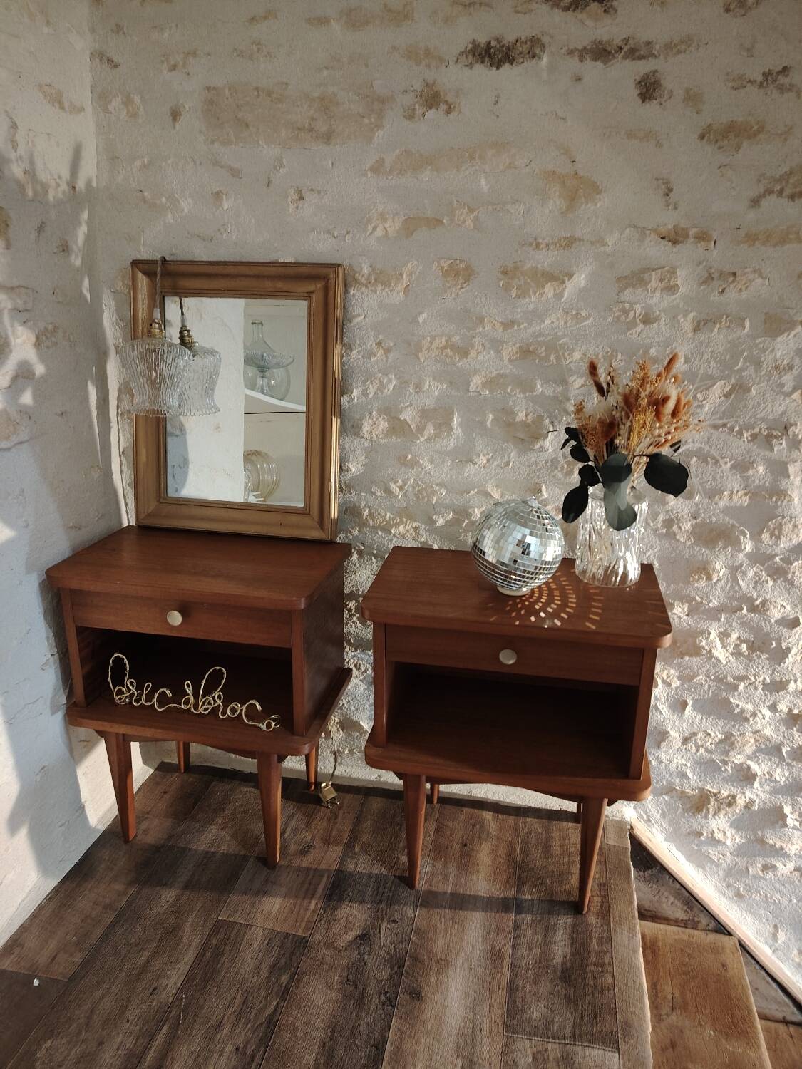 Pair of 70's bedside tables