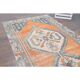 Vintage Turkish Oushak Handmade Wool Cotton Orange Runner Rug 116x250