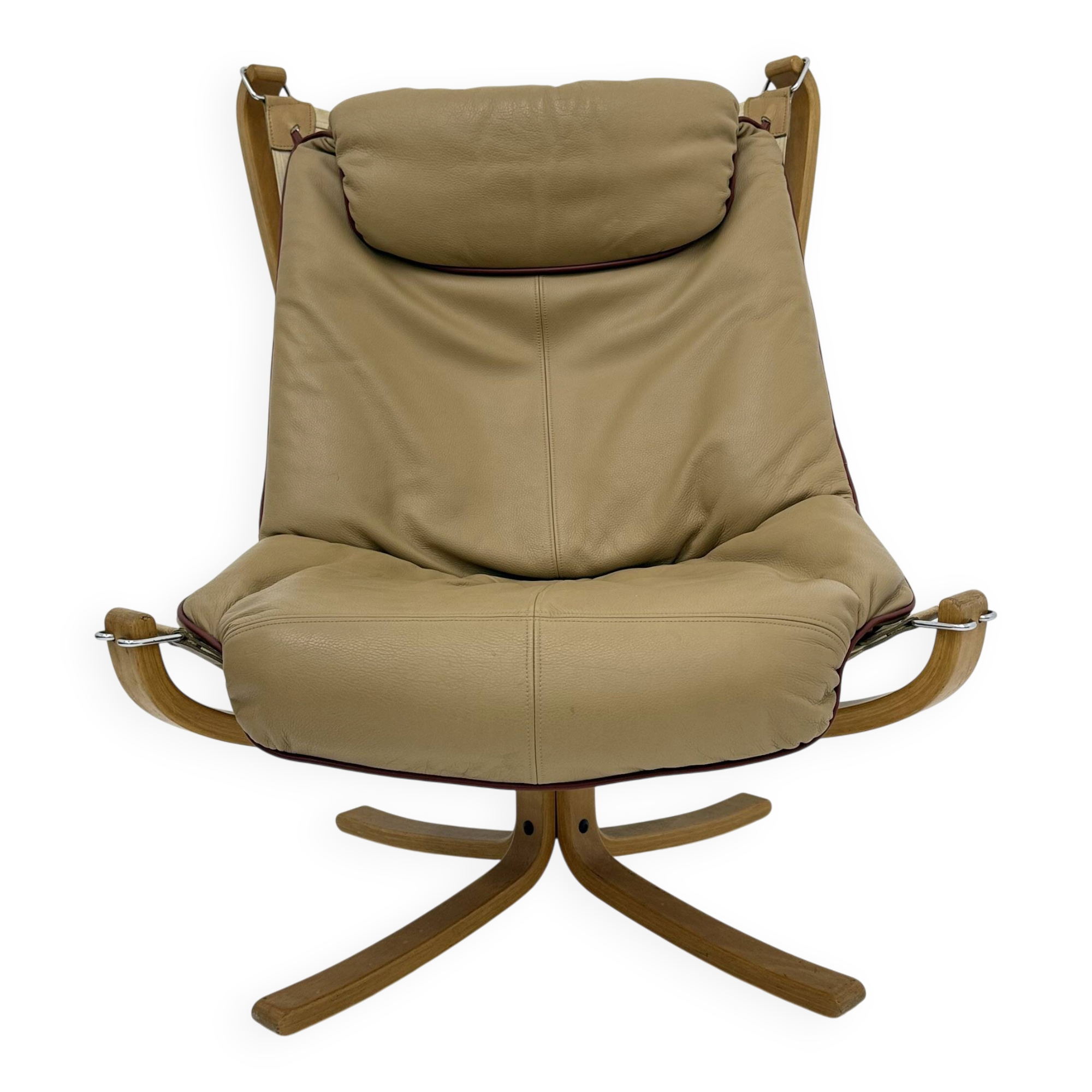 Falcon Leather Lounge Chair by Sigurd Ressel for Vatne Møbler, 1970s