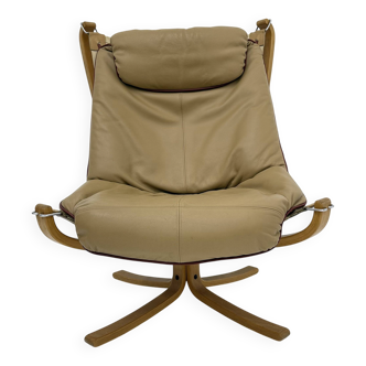 Falcon Leather Lounge Chair by Sigurd Ressel for Vatne Møbler, 1970s