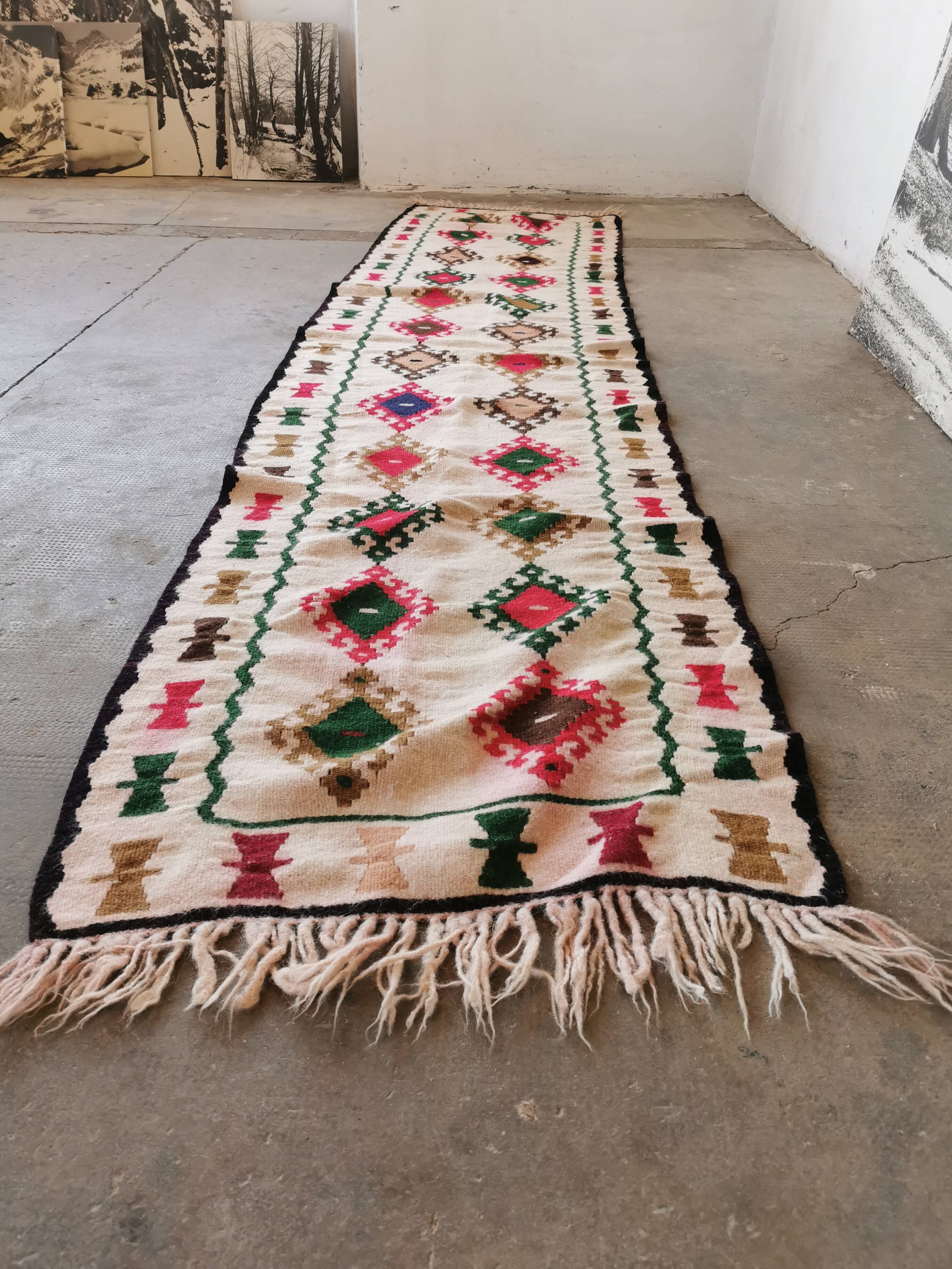 Antique Berber kilim runner rug