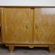 According to Jules Leleu: Rare corner sideboard in light wood, Art Deco period, circa 1930
