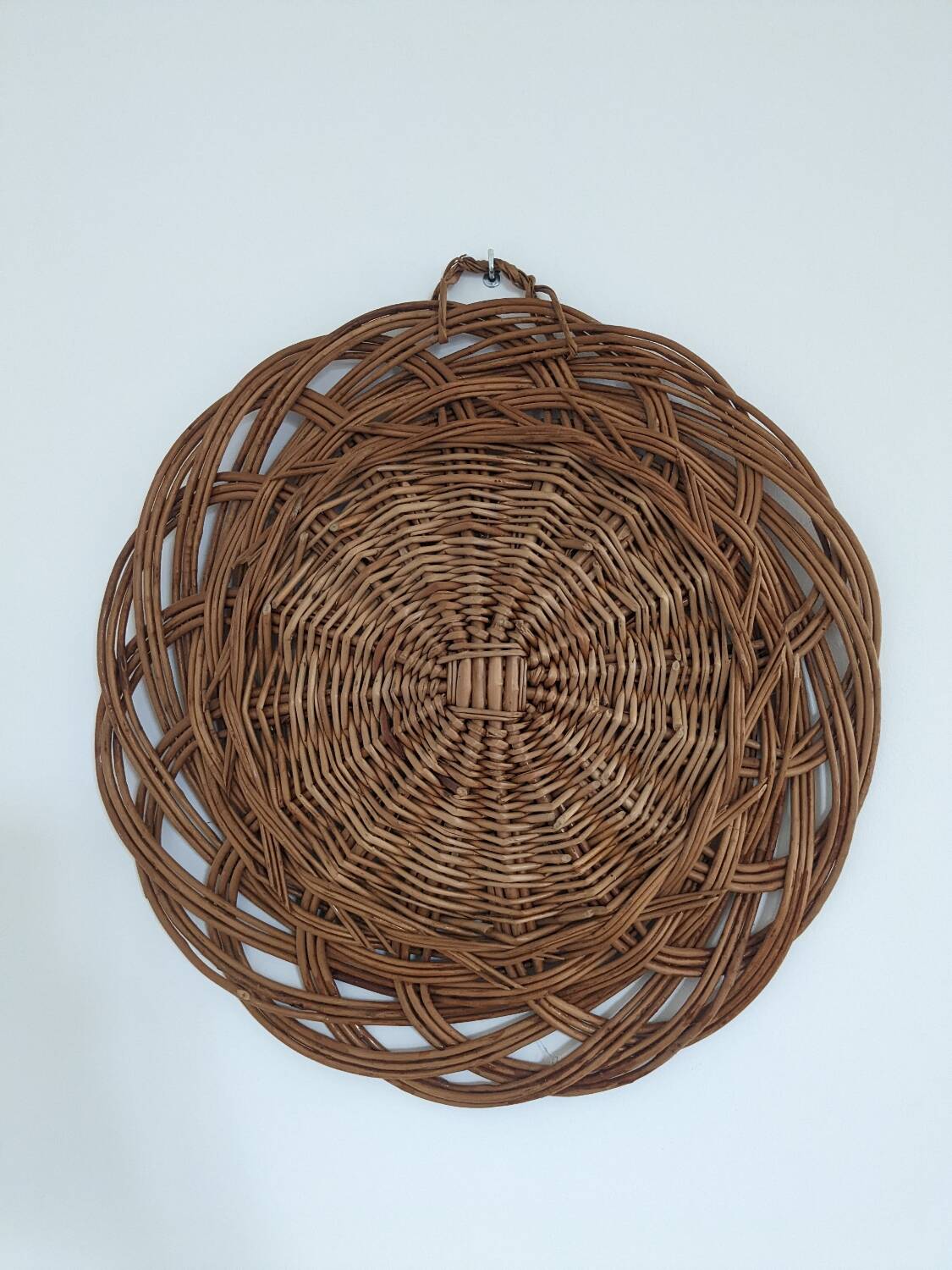 Wicker tray wall decoration