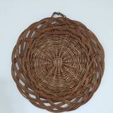 Wicker tray wall decoration