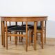 Mid century round extendable dining table and chairs from mcintosh, 1960s, set of 5