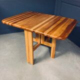 Drop-leaf table, Danish 1970s, solid pine