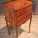 Flower marquetry bedside table in Louis XV style