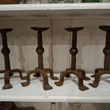 Set 4 steel candle holders