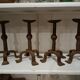 Set 4 bougeoirs acier