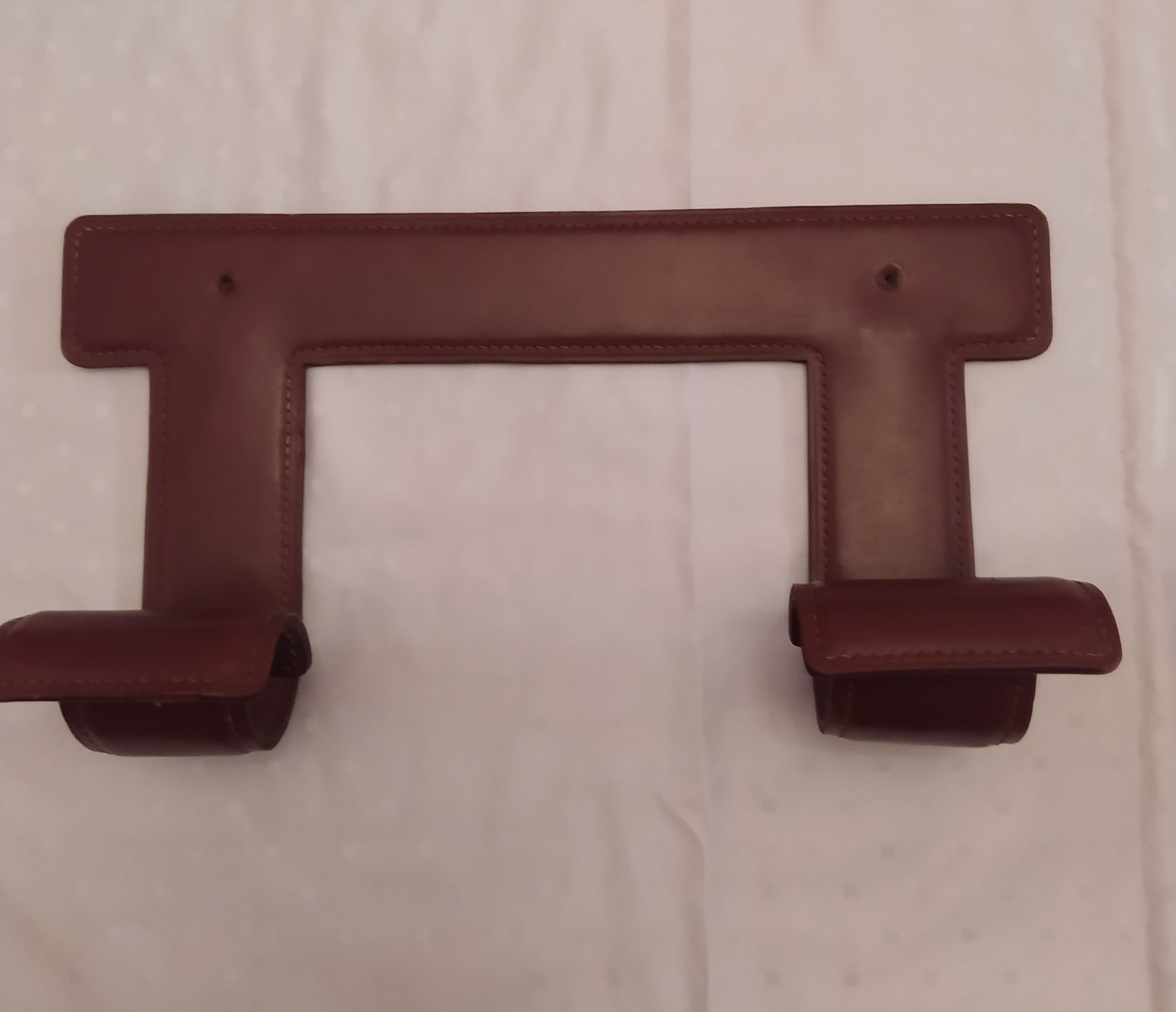 Leather wall coat rack