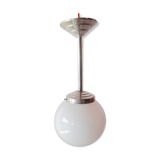 Art Deco opaline globe pendant lamp