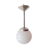Art Deco opaline globe pendant lamp