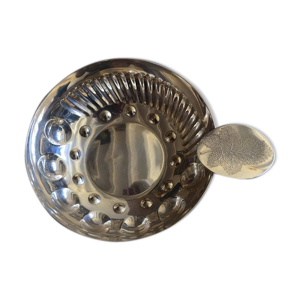 Taste-vin en plaqué argent-gravure