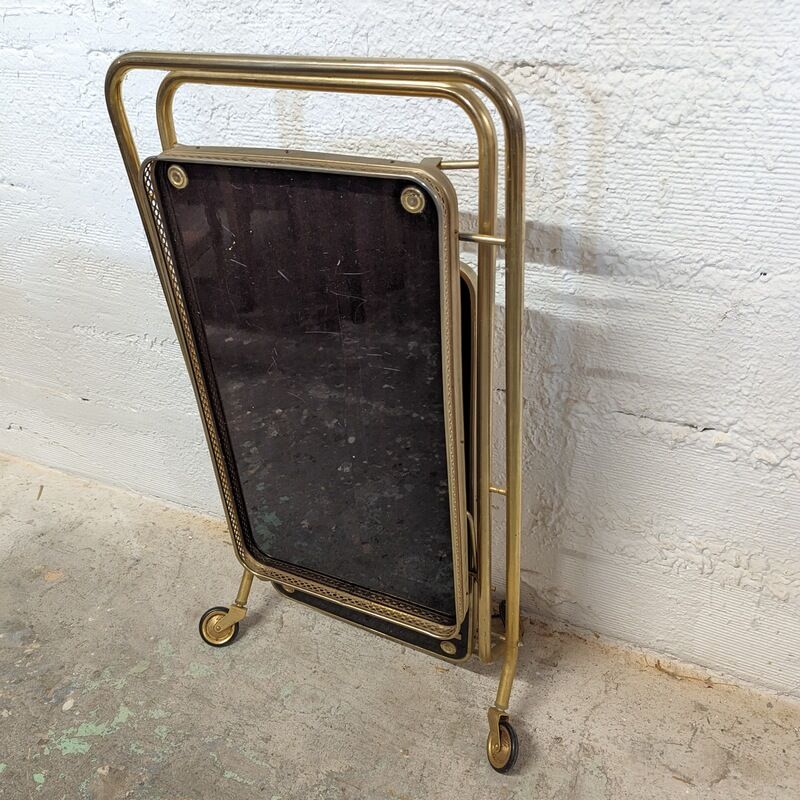 Foldable vintage bar trolley