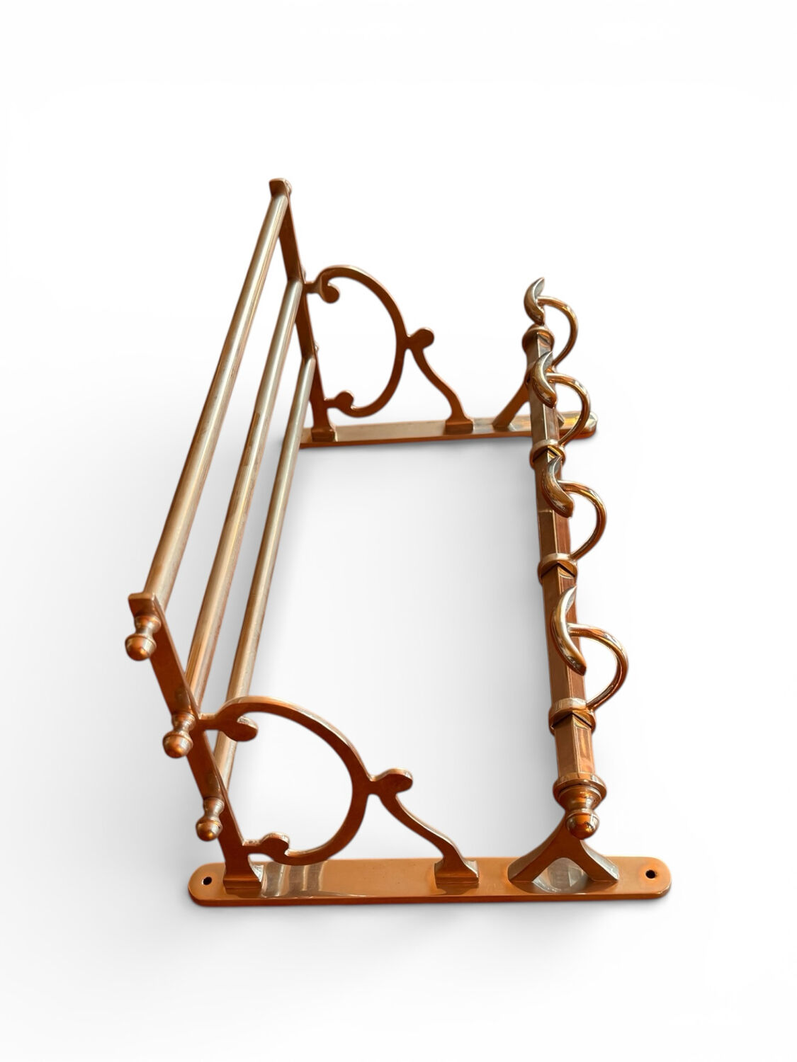 Art Deco wall coat rack shelf