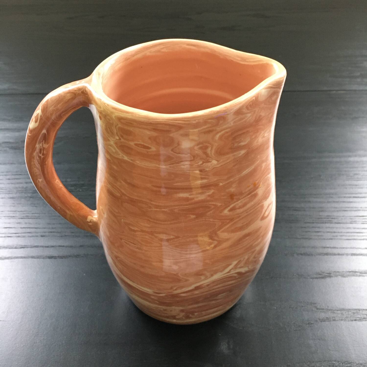 Pitcher of mixed earth, pink ochre