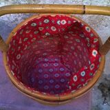Rattan storage basket