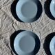 Set of 6 vintage blue dessert plates D18 (1)