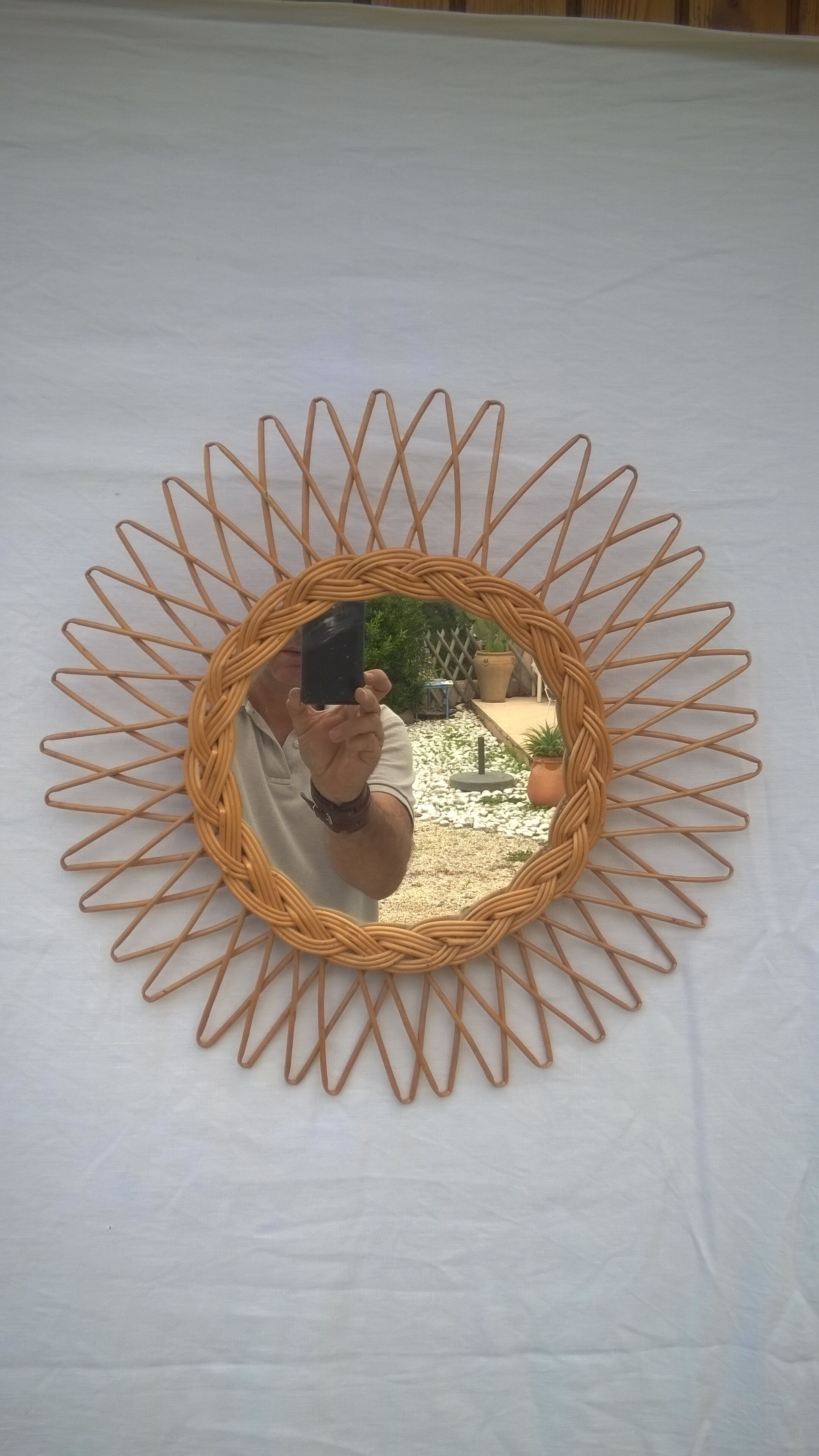 Mirror sun rattan 40cm
