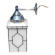 Art deco wall lamp in chromed metal and enamelled opaline glass