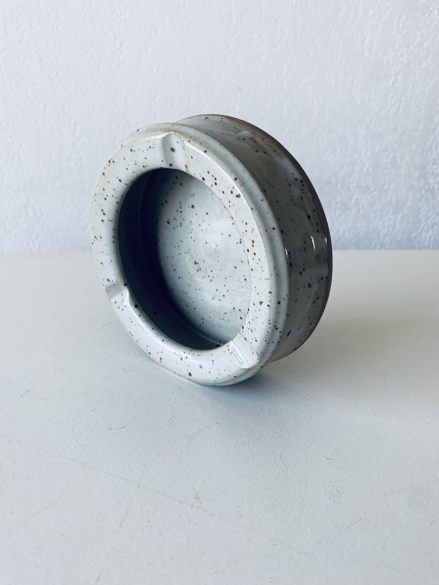 Stoneware ashtray signed Couturier