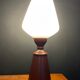 Scandinavian lamp in teak and opaline years 50-60