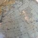 Vintage globe 1962 terrestrial world map glass tripod Taride - 28 cm
