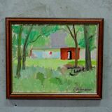 Swedish expressionist landscape, oil on canvas, 1970s, framed Inge Blomqvist (1923-2010)