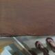 Curved showcase library carved wood 2 doors mahogany English style