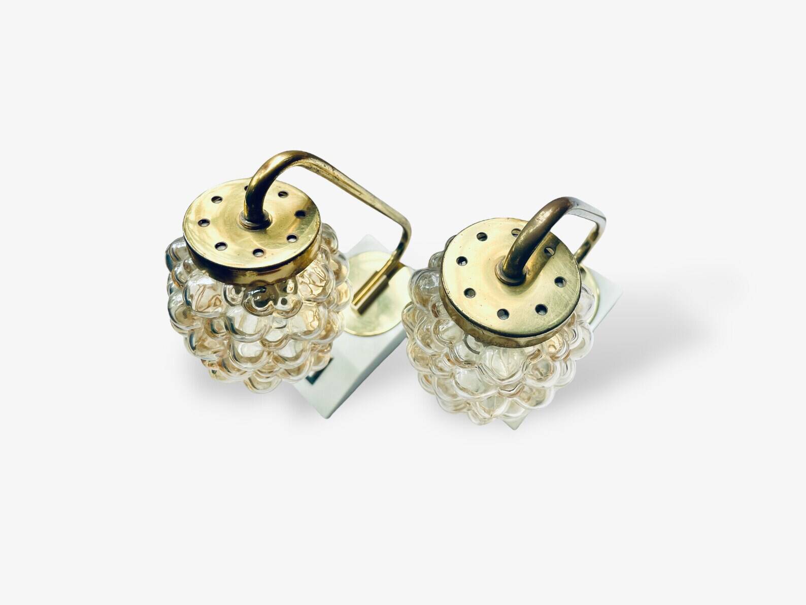 70s bubble glas lamp set