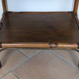 Pair of rattan bedside tables