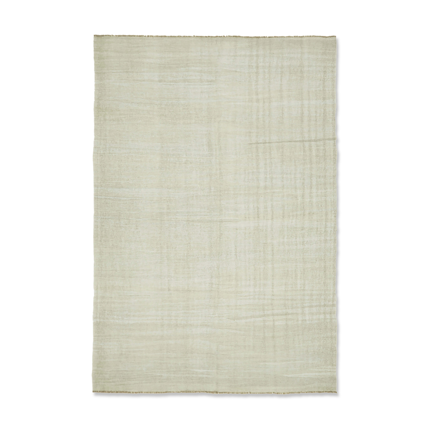 Handmade turkish contemporary 1980s 237 cm x 340 cm beige hemp kilim carpet