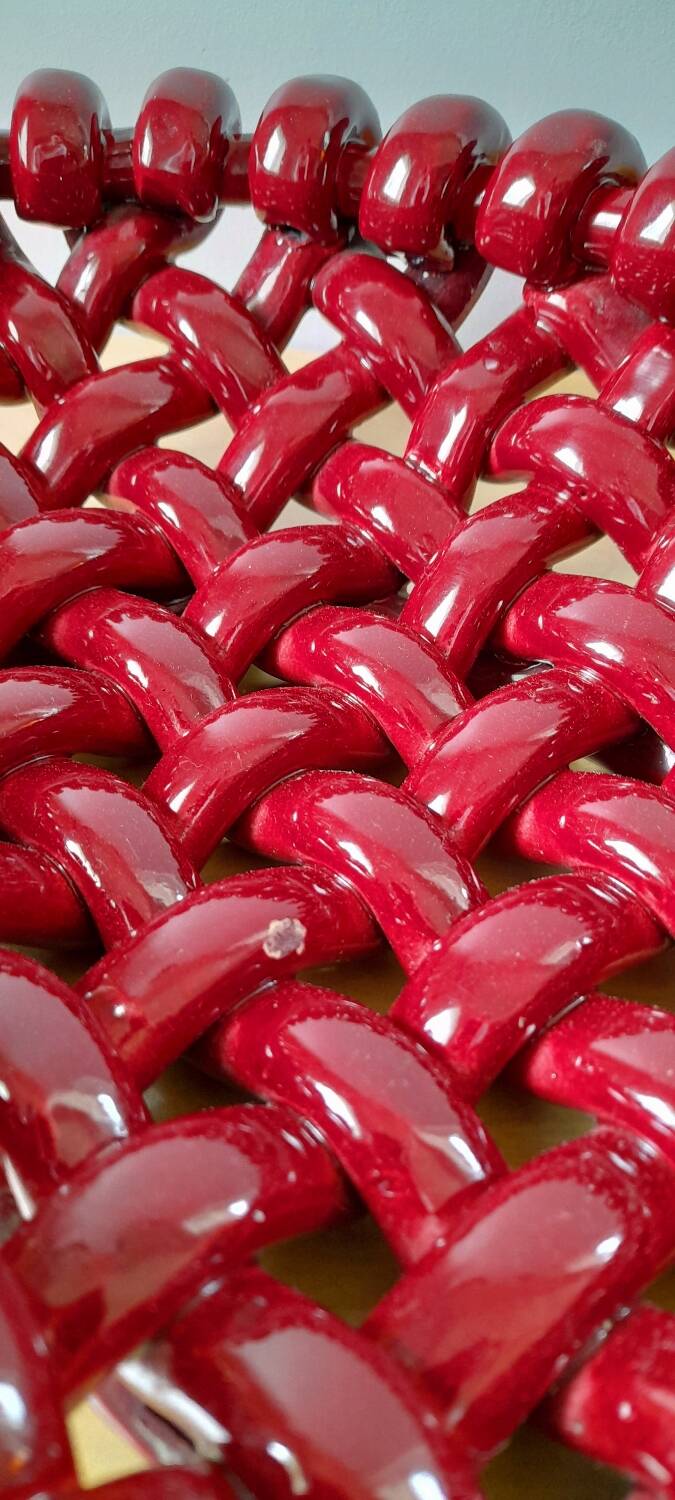 J.Massier Vallauris braided fruit bowl
