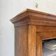 Glass-fronted walnut library 1900